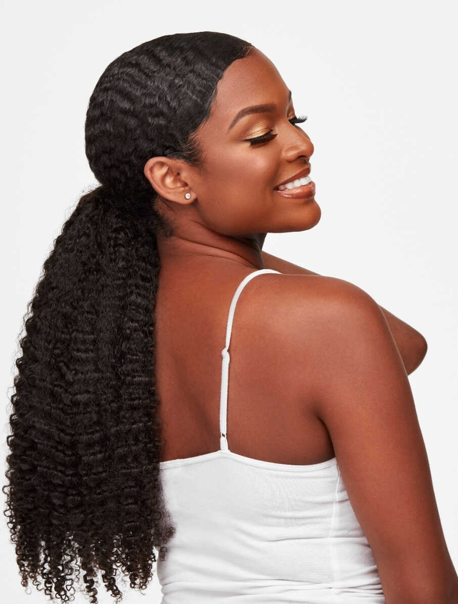 4A Kinky Curly Wrap-On Ponytail | 100% Human Hair
