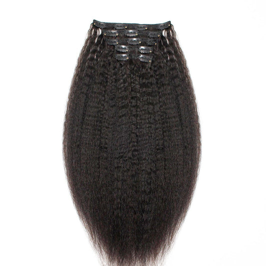 Kinky Straight Human Hair Clip-In