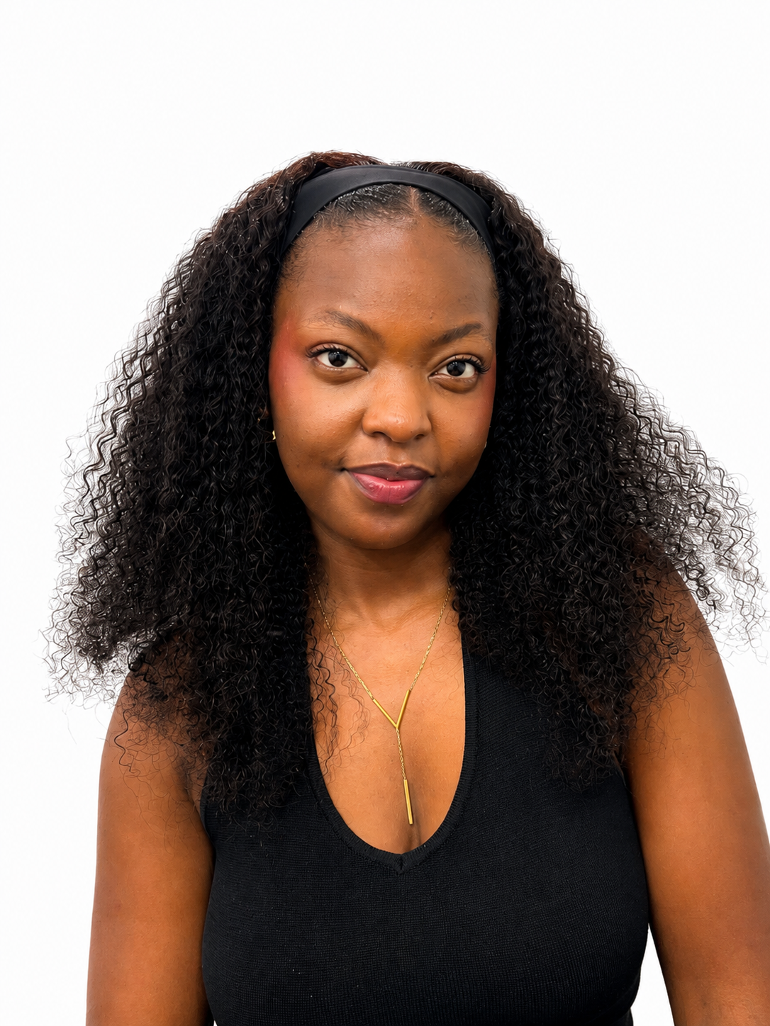 Kinky Curly Headband Wig