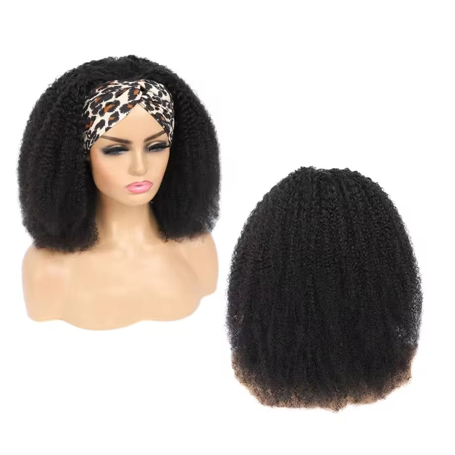 Kinky Curly Headband Wig