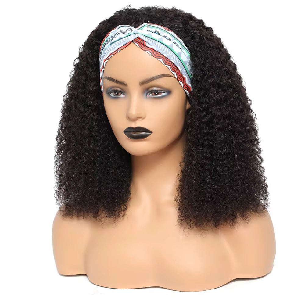 Kinky Curly Headband Wig