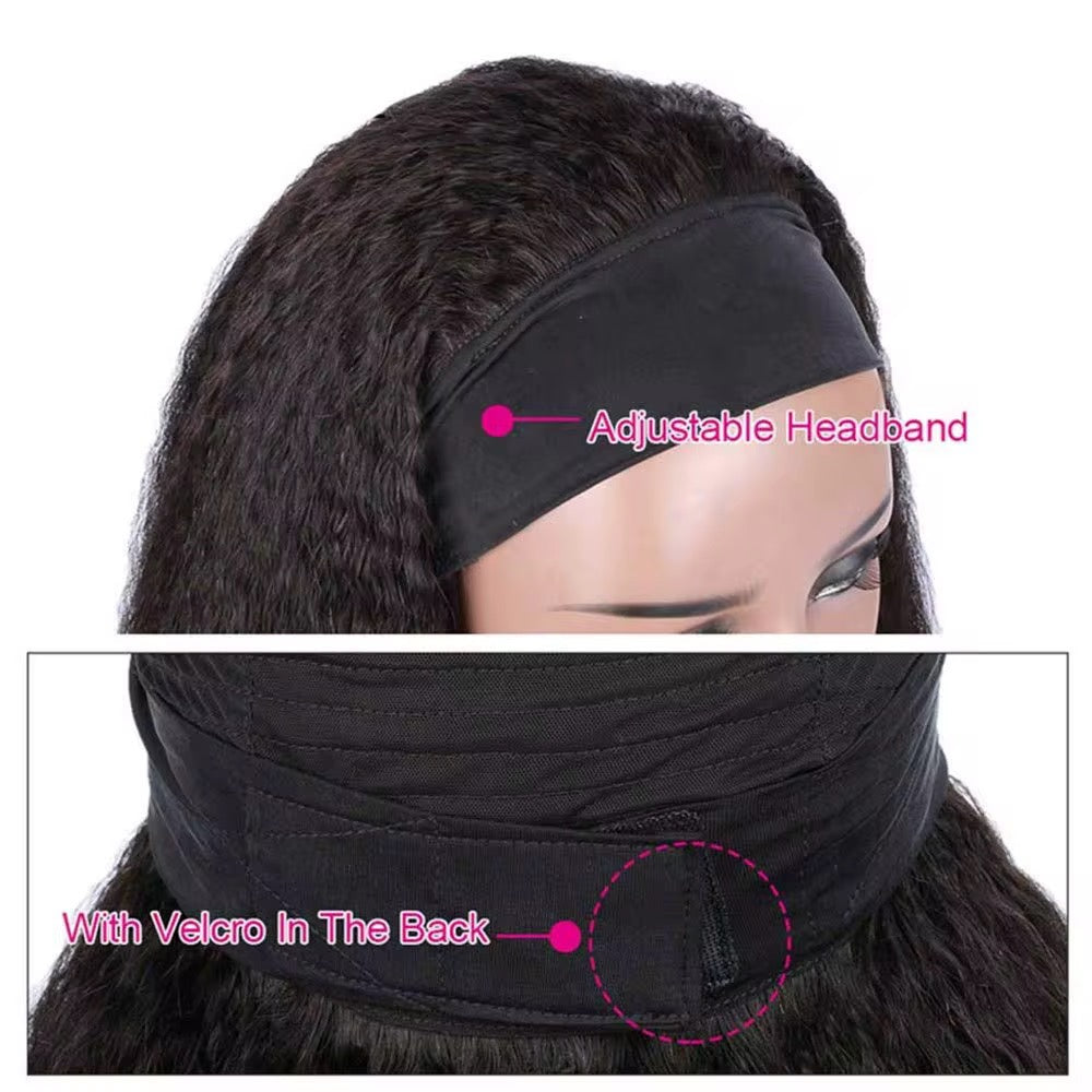 Kinky Straight Headband Wig