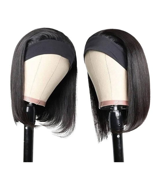 Straight Bob Headband Wig