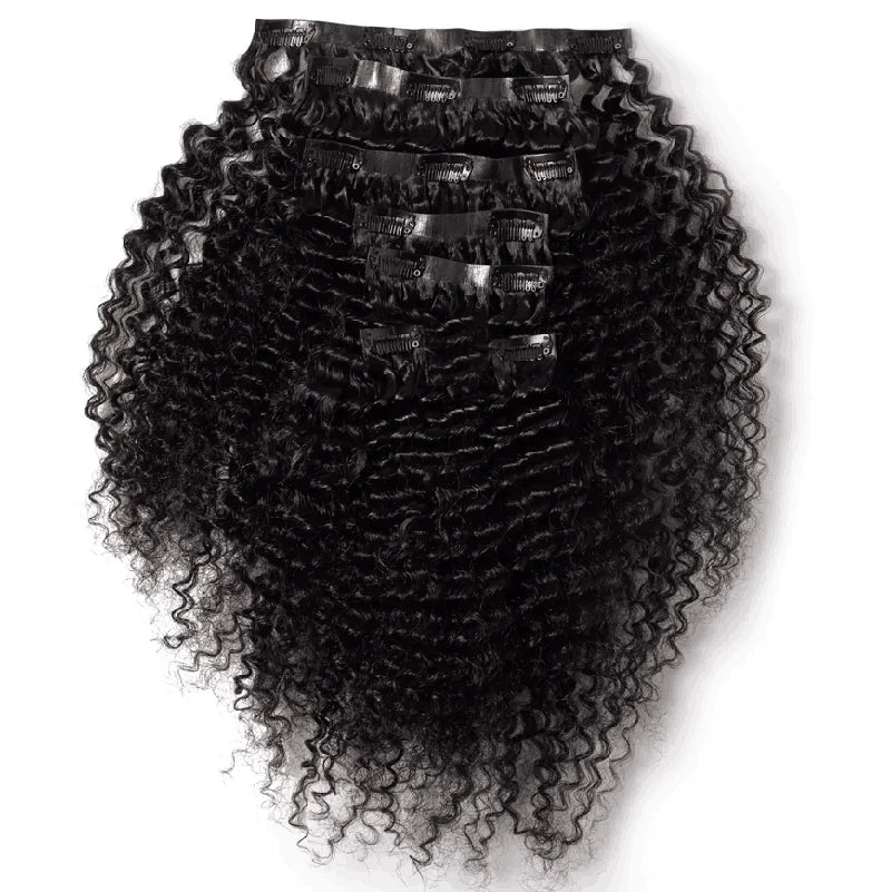 3C Kinky Curly Human Hair Clip-In